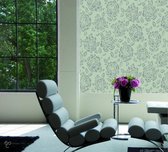 Dutch Wallcoverings Vliesbehang roos - wit