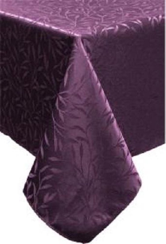 Uitgaand Vrijlating ouder Tafelkleed Jaquard Damast Jada 140x300cm Paars | bol.com