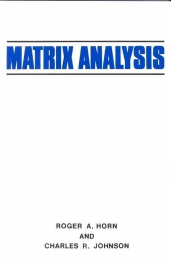 Matrix Analysis - cover