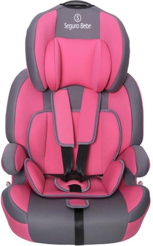 Seguro Bebe Bravo Isofix Group 123 Car Seat Pink on Grey