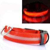 OWO - Honden halsband met led verlichting - rood/large 42-53cm