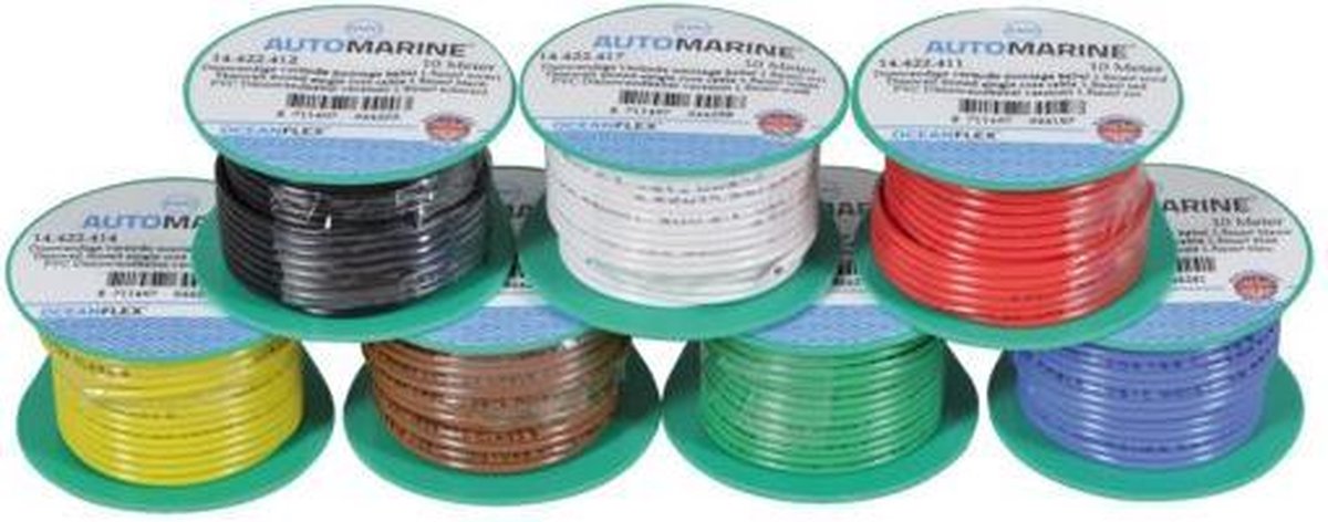 Automarine 10 meter dunwandige vertinde Montagedraad 1.5mm² rood
