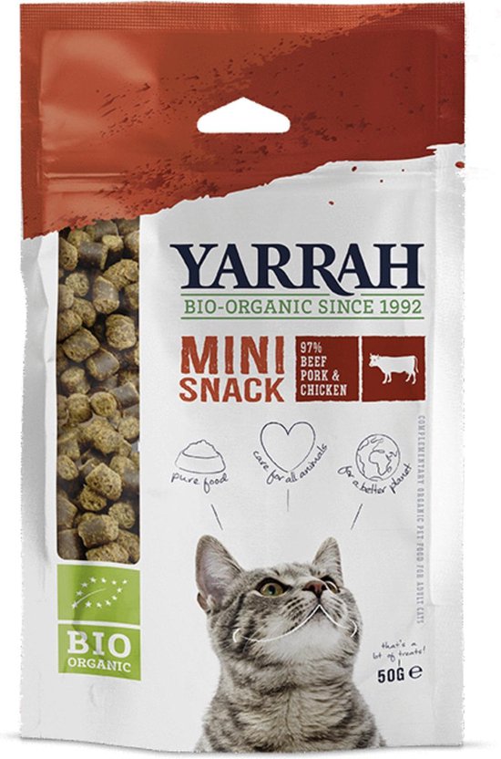 Yarrah Mini Snack - Rund - Kattensnack - 50 g