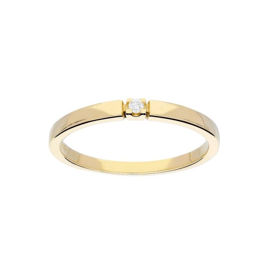 Glow - Gouden Ring  - Glanzend - Diamant - 0.02ct - GH/SI3