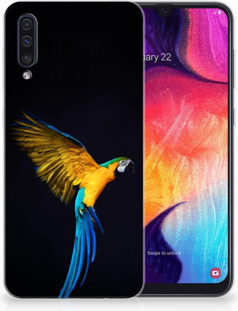 Samsung Galaxy A50 TPU Hoesje Papegaai