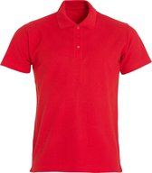 Clique Basic heren polo rood m