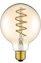 Vintage LED Lamp G80 4W Gold 2200K Twisted Dimbaar