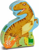Vilac houten dinosaurus puzzel (100st) in mooie vormdoos.