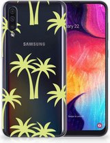 Geschikt voor Samsung Galaxy A50 TPU Siliconen Hoesje Palmtrees