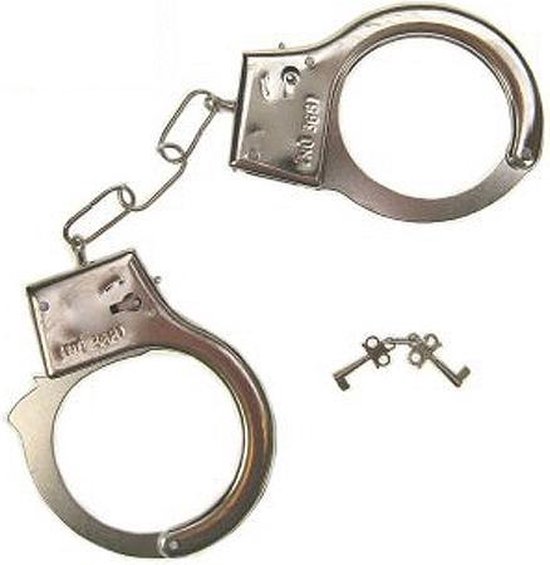 Politie carnaval handboeien van metaal volwassenen