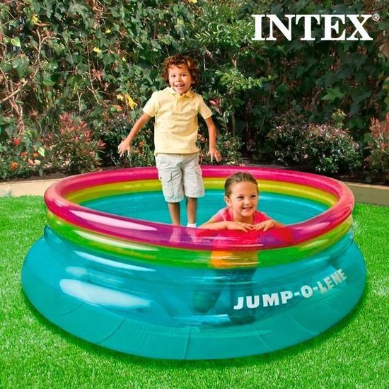 Groen de eerste Editie INTEX | Opblaasbaar Springkussen Jump-o-Lene voor Binnen & Buiten |  Afmetingen: 203 x... | bol.com