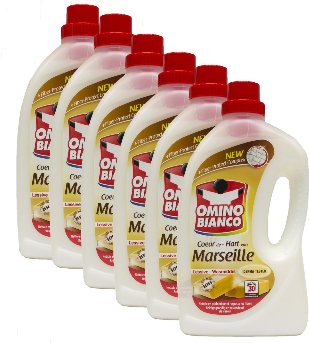 Omino Bianco Marseille - 6 x 2L (180 Wasbeurten)- Voordeelverpakking