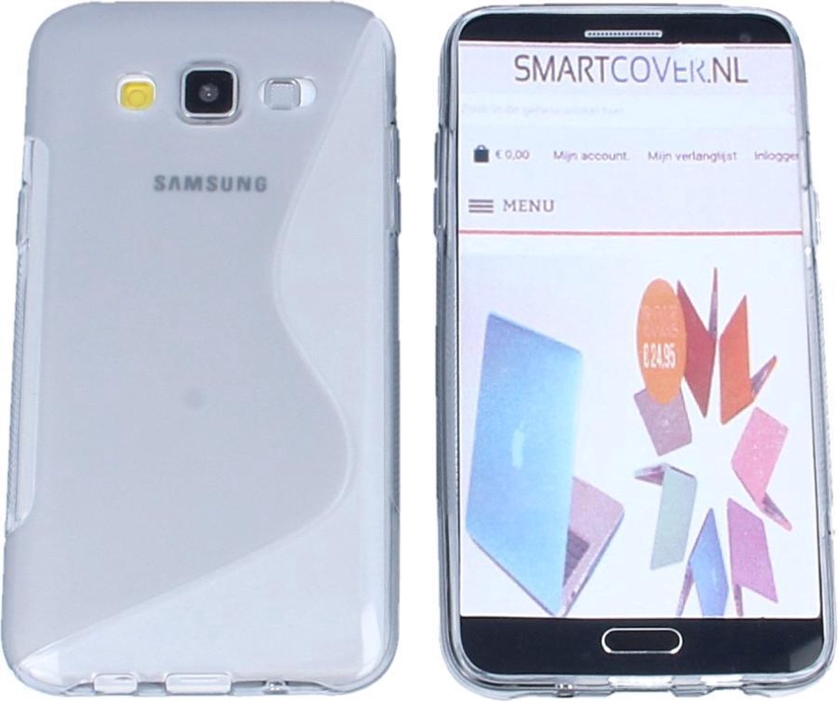 Samsung Galaxy J5 (2015) S Line Gel Silicone Case Hoesje Transparant Grijs Grey