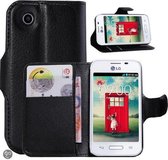 LG L40 agenda case wallet hoesje zwart