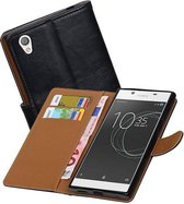 Zakelijke Book Case Telefoonhoesje Geschikt voor de Sony Xperia L1 - Portemonnee Hoesje - Pasjeshouder Wallet Case - Zwart