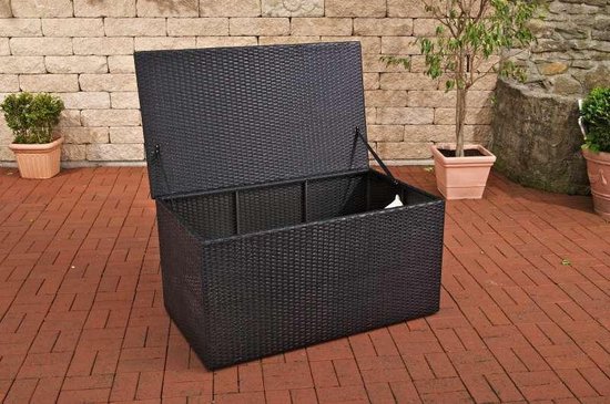 Clp Wicker opbergbox - Kussenbox - zwart XL = 740 Liter | bol.com