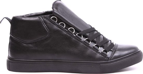 Heren Sneakers van Manzotti met Snake Print Half Hoog Zwart | bol.com