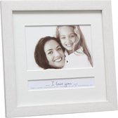 Deknudt Frames S41VM9 10x15 Fotokader in witte schilderlook met tekstvak voor foto 10x15cm