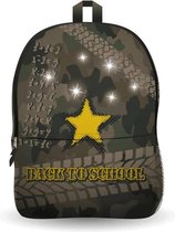 Ekuizai LED Schooltas / Rugzak - Back to school - army model