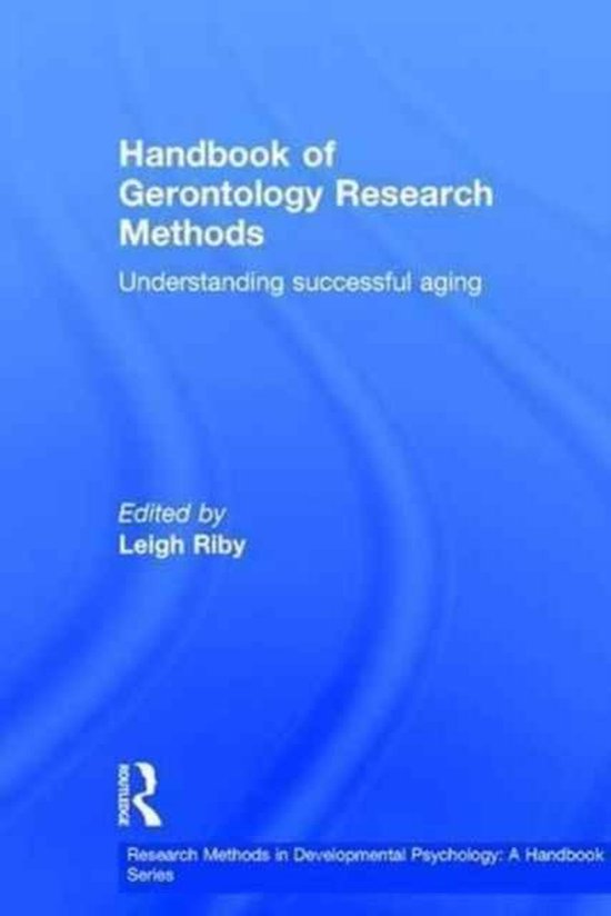 Handbook of Gerontology Research Methods - cover