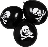 48 stuks: Set 6 Ballonnen Piraat - 25cm
