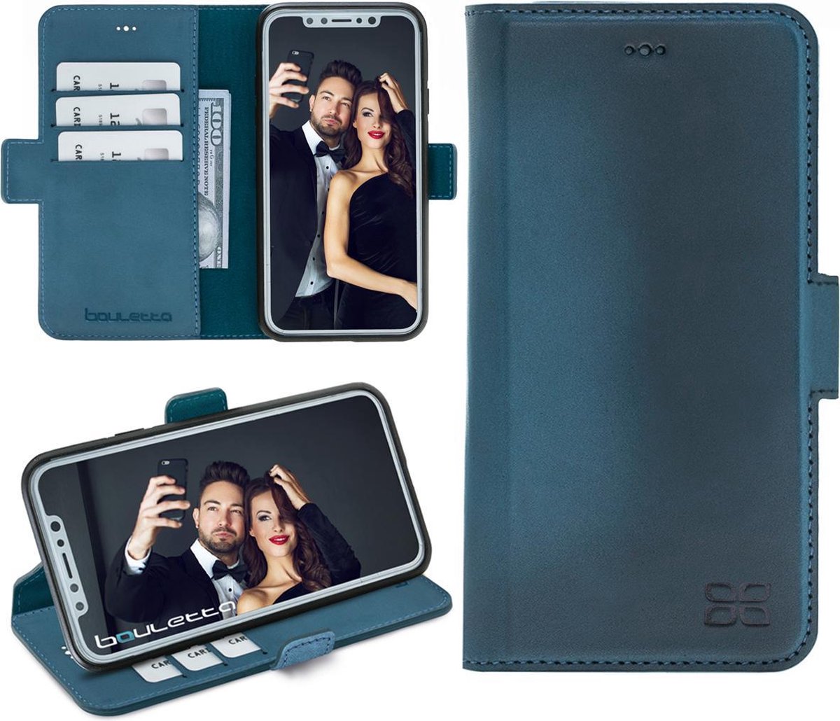 Bouletta Lederen Apple iPhone Xs Max Hoesje - BookCase - Dark Blue