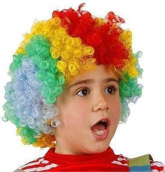 helper Stadion verhouding Gekleurde clowns pruik voor kinderen | bol.com