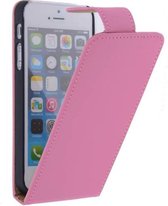 Roze Effen Classic Flipcase Hoesje iPhone 5/5S