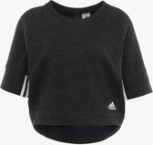 adidas W S2S Q2 Ss Top Dames Shirt - Black Melange/White - Maat XS