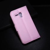 Alcatel One Touch Pop D5 (OT-5038E) Wallet Stand Hoesje Lichtroze
