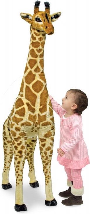 Grote Giraffe van 140 cm met Gratis liggende Giraffe van 28 | bol.com