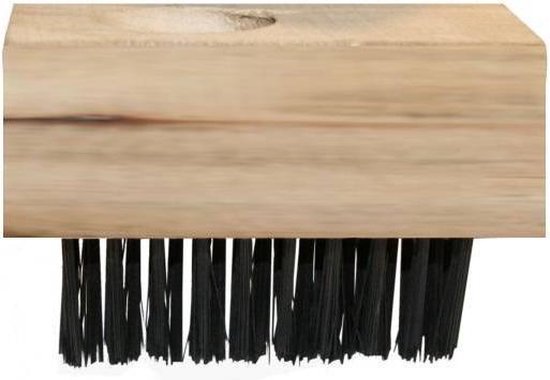 Voegenborstel / Onkruidborstel Hout Met 3 Rijen Staal