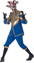 Venetiaan blauw/goud kostuum voor heer