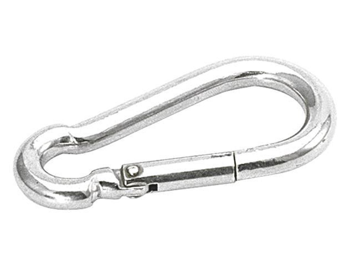 Talamex Karabijnhaken met knik 70MM
