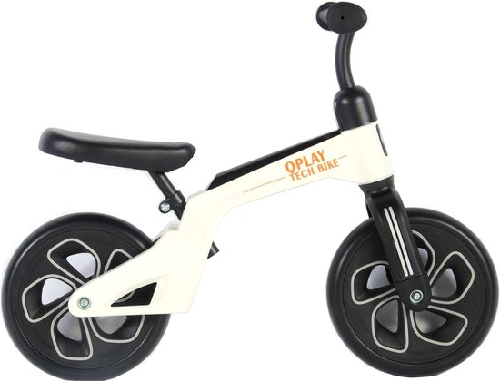 QPlay Tech Loopfiets - Jongens en Meisjes - 10 inch - Wit | bol.com