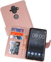 Wallet Cases Hoesje Geschikt voor Nokia 8 Sirocco Roze