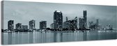 Miami - Canvas Schilderij Panorama 158 x 46 cm