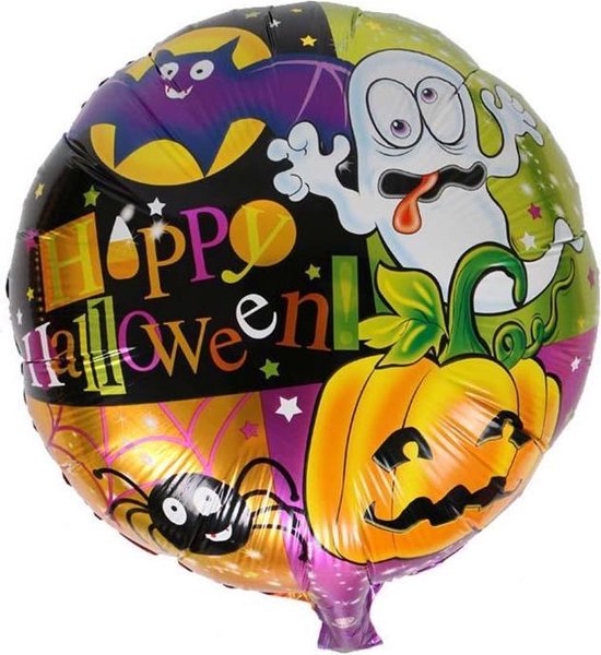Folieballon Happy halloween Spook 45x45 cm
