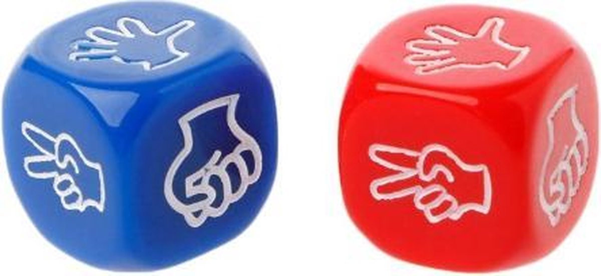 Dobbelstenen steen, papier, schaar dobbelstenen (2 st.) rock paper