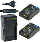 ChiliPower LP-E10 Canon (2x batterij + lader + 12V autosnoer)