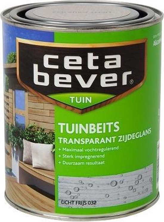 verkopen evenaar voorzichtig Cetabever Transparante Tuinbeits - 0,75 liter - Licht Grijs | bol.com
