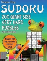 Famous Frog Sudoku 200 Giant Size Very Hard Puzzles Biggest 9 X 9 One Per Page Puzzles Ever!