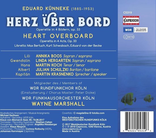 Annika Boos, Linda Hergarten, WDR Runfunkchor Köln, Wayne Marshall - Künneke: Herz über Bord (CD)