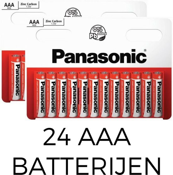 Brandweerman Nog steeds lekken Panasonic AAA Batterijen – 24 Stuks – Mini Penlite | bol.com