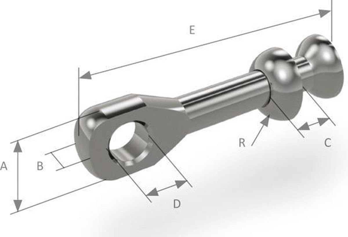 OS Ballterminals met oog en cupel