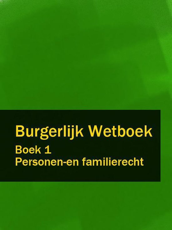 Burgerlijk Wetboek boek 1 (ebook), Nederland