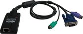 Tripp Lite B055-001-PS2 toetsenbord-video-muis (kvm) kabel Zwart