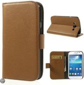 Litchi Wallet hoesje Samsung Galaxy Grand Neo bruin