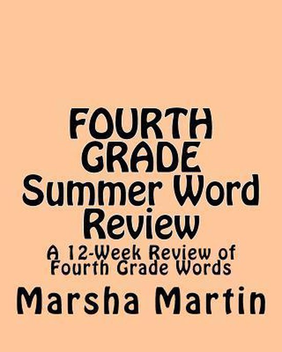 FOURTH GRADE Summer Word Review - cover