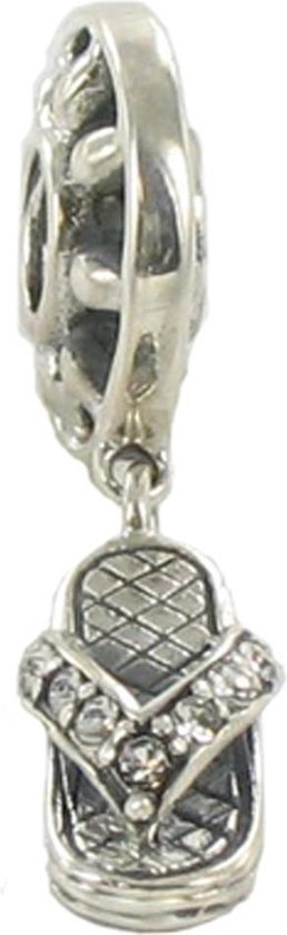 Quiges - 925 - Zilveren - Bedels -Sterling zilver - Beads - Slipper Kraal Charm - Geschikt – voor - alle bekende merken - Armband Z685